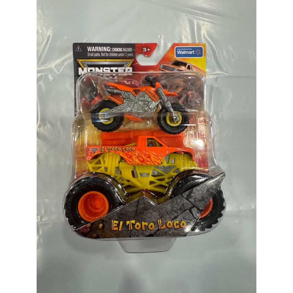 Monster Jam El Toro Loco Truck and Motorcycle Set‎ Walmart Exclusive 6074304 New